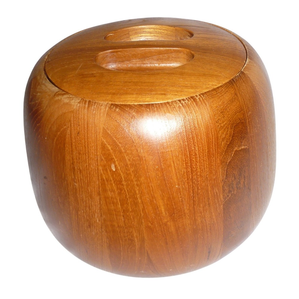 Dansk JHQ Mid Century Modern Teak Wood Ice Bucket Jens Quistgaard Thailand